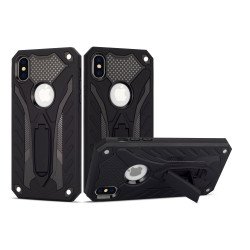 iPhone Xs Max Armor Knight Kickstand Hybrid Case (Black)